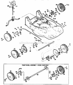 Part Location Diagram of 753-08091 MTD Wheel Assembly