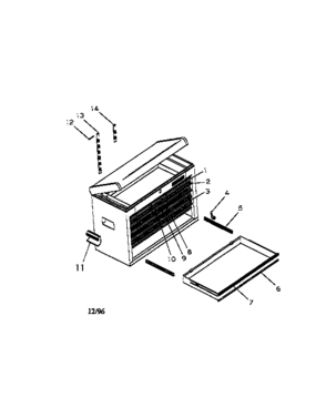 Unit Parts Diagram and Parts List for 706657640  Craftsman Tool Stand & Cart