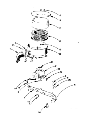 Fuel System Group Diagram and Parts List for 739BF-MS2833E  Craftsman Engine