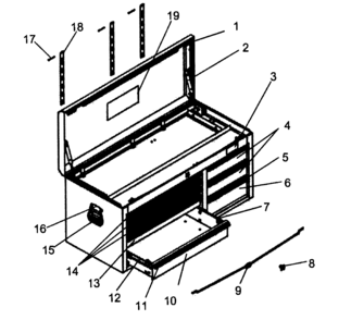 Part Location Diagram of 1008562 Craftsman Drawr trim