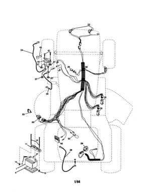 Electrical Diagram and Parts List for 917277440  Craftsman Lawn Tractor