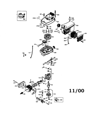 Engine Diagram and Parts List for 143012070  Craftsman Engine