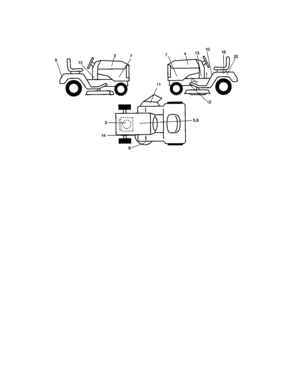 Decals Diagram and Parts List for 917272059  Craftsman Lawn Tractor