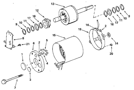 Unit Diagram and Parts List for 11312350  Craftsman Engine