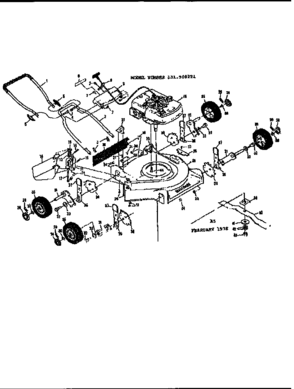 Replacement Parts Diagram and Parts List for 131908221  Craftsman Lawn Mower