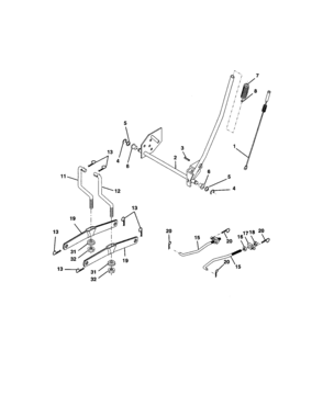 Lift Assembly Diagram and Parts List for 917275380  Craftsman Lawn Tractor