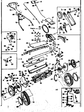 Unit Parts Diagram and Parts List for 53681962  Craftsman Lawn Mower