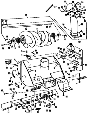 Auger Assembly Diagram and Parts List for 842240660  Craftsman Snow Blower