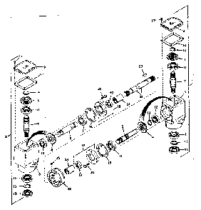Right angle drive Diagram and Parts List for 91781360  Craftsman Lawn Mower