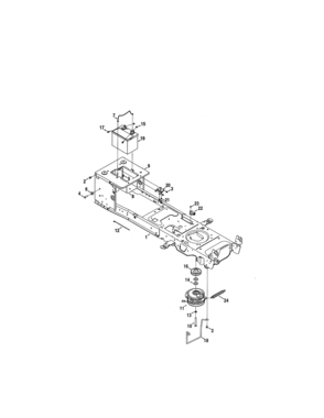 Pto & Battery Diagram and Parts List for 247288880  Craftsman Lawn Tractor