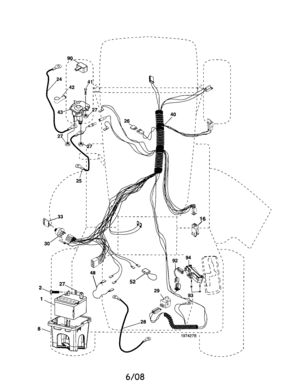 Electrical Diagram and Parts List for 917256330  Craftsman Lawn Tractor