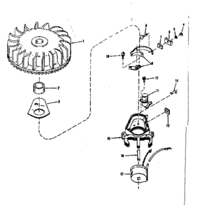 Magneto (wico Fw-2617) Diagram and Parts List for 14313251  Craftsman Engine