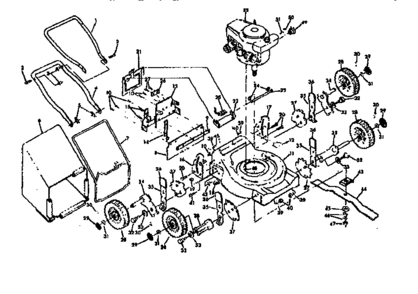 Mower Deck Diagram and Parts List for 131973902  Craftsman Lawn Mower