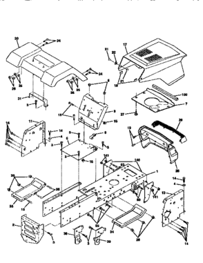 Chassis And Enclosures Diagram and Parts List for 917256870  Craftsman Lawn Tractor