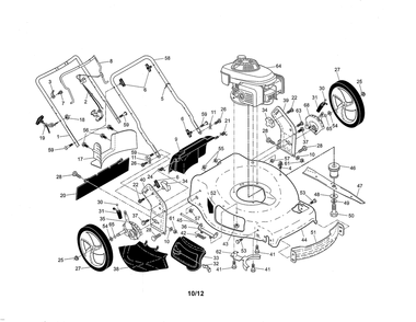 Diagram Diagram and Parts List for 917376542 Type 0 Craftsman Lawn Mower