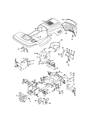 Chassis And Enclosures Diagram and Parts List for 917271014  Craftsman Lawn Tractor