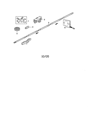 Rail Assembly Diagram and Parts List for 13953919D  Craftsman Garage Door Opener
