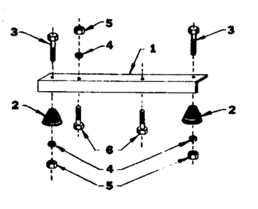 Engine Mtg Support Diagram and Parts List for 5805349-1  Craftsman Engine