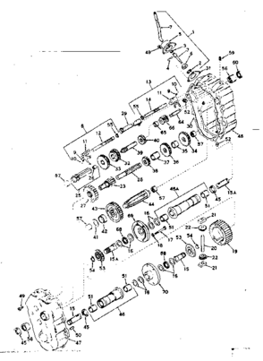 Transaxle Assembly Diagram and Parts List for 1318550  Craftsman Lawn Mower