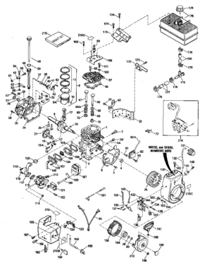 Replacement Parts Diagram and Parts List for 143806072  Craftsman Engine