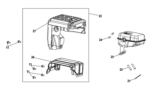 Diagram Diagram and Parts List for 265-WU Type 0 Craftsman Engine