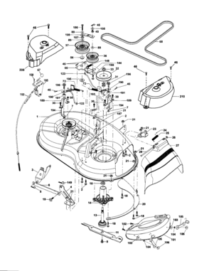 Mower Deck Diagram and Parts List for 917256340  Craftsman Lawn Tractor