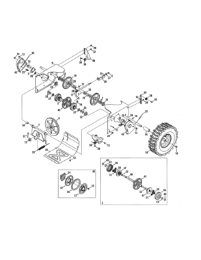 Drive Shaft/friction Wheel Diagram and Parts List for 247889760  Craftsman Snow Blower