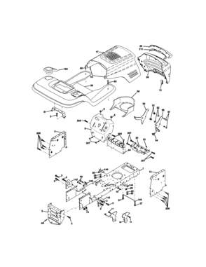 Chassis And Enclosures Diagram and Parts List for 917271823  Craftsman Lawn Tractor