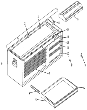 Part Location Diagram of A11677 Craftsman Tool chest lock