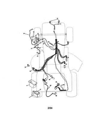 Electrical Diagram and Parts List for 917272671  Craftsman Lawn Tractor