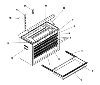 Tool Chest Diagram and Parts List for 706652488  Craftsman Tool Stand & Cart