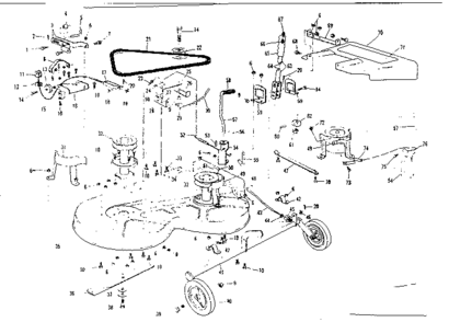 Mower Deck Diagram and Parts List for 53696330  Craftsman Lawn Mower