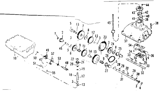 Transmission Diagram and Parts List for 536250920  Craftsman Lawn Tractor