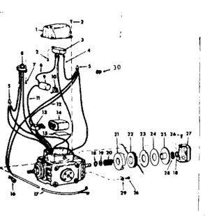 Motor Assembly Diagram and Parts List for 11329970  Craftsman Power Motor