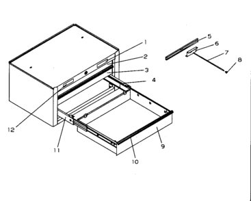 Tool Chest Diagram and Parts List for 706596031  Craftsman Tool Stand & Cart