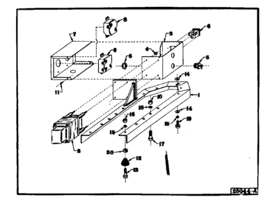 Mounting Base Diagram and Parts List for 58031052  Craftsman Engine