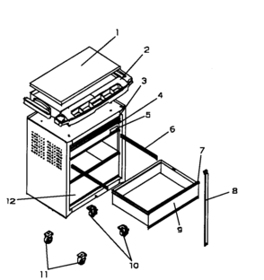 Tool Box Diagram and Parts List for 706592040  Craftsman Tool Stand & Cart