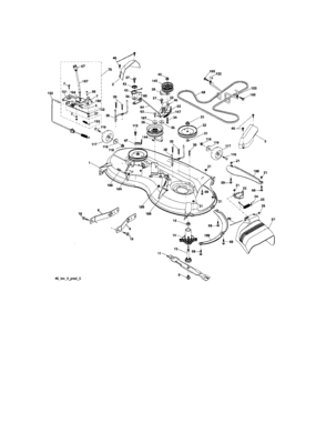 Mower Deck Diagram and Parts List for 917287230  Craftsman Lawn Tractor