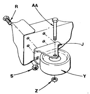 Caster Diagram and Parts List for 18809  Craftsman Tool Stand & Cart