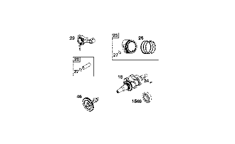 Crankshaft Diagram and Parts List for CMXGGAS030732  Craftsman Generator