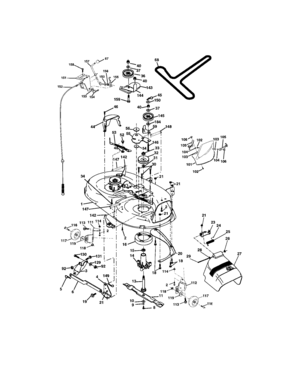 Mower Deck Diagram and Parts List for 917272862  Craftsman Lawn Tractor