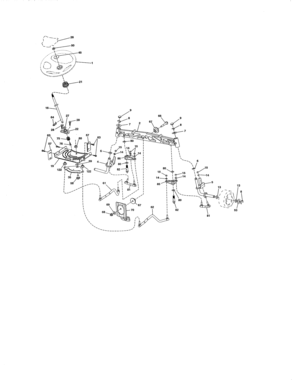 Steering Diagram and Parts List for 917250821  Craftsman Lawn Tractor