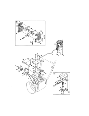 Chute/gearbox Diagram and Parts List for 247883963  Craftsman Snow Blower