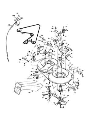 Mower Diagram and Parts List for 917277103  Craftsman Lawn Tractor