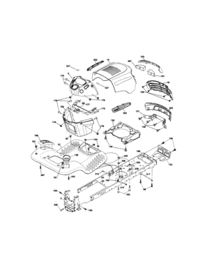 Chassis Diagram and Parts List for 917286140  Craftsman Lawn Tractor