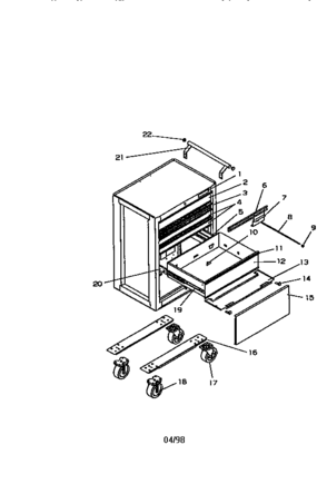 Unit Parts Diagram and Parts List for 706659170  Craftsman Tool Stand & Cart