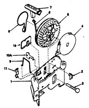 Rewind Starter No. 590531 Diagram and Parts List for 143354452  Craftsman Engine
