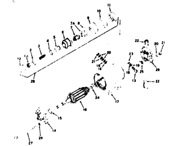 Starter Motor Diagram and Parts List for 143226082  Craftsman Engine