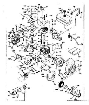 Basic Engine Diagram and Parts List for 143585012  Craftsman Engine