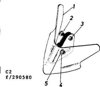 Furrower Assembly Diagram and Parts List for 917290580  Craftsman Tiller